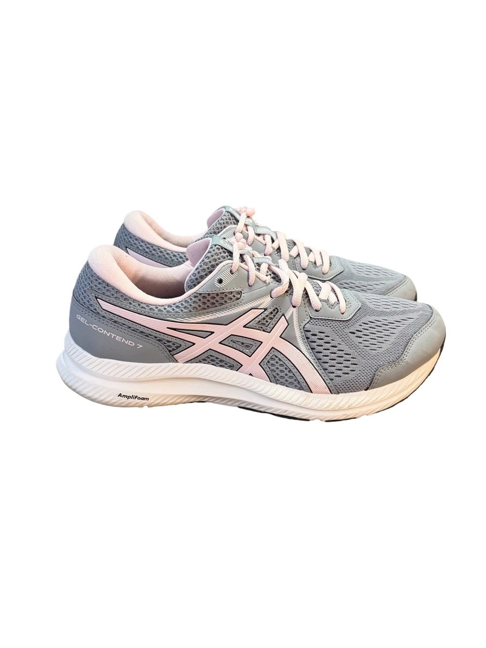 ASICS Gel-Contend 7 Running Shoes Gray/Pink Salt Women’s Size 10 Wide